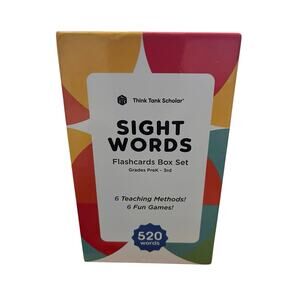 Think Tank Scholar 520 Sight Words Flash Cards Grades PK To Grade 3 COMPLETE